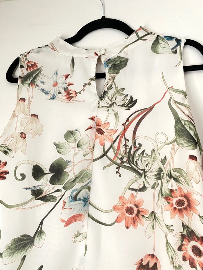 Robe Sans Manches Chic Imprimée Fleurs Taille M - photo numéro 6