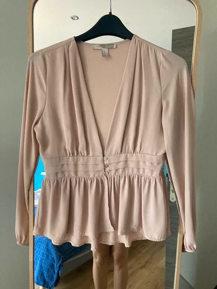 Blouse rose poudrée - photo numéro 2