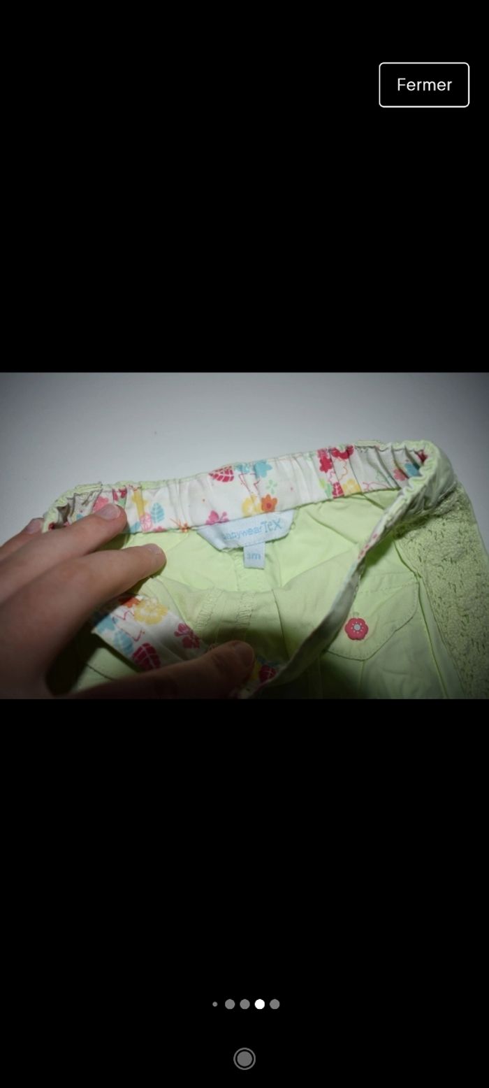 Lot de 2 pantalons fille 3 mois - photo numéro 3