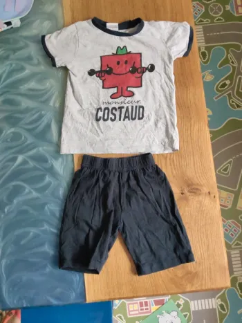 Pyjama été garçon 4 ans monsieur madame