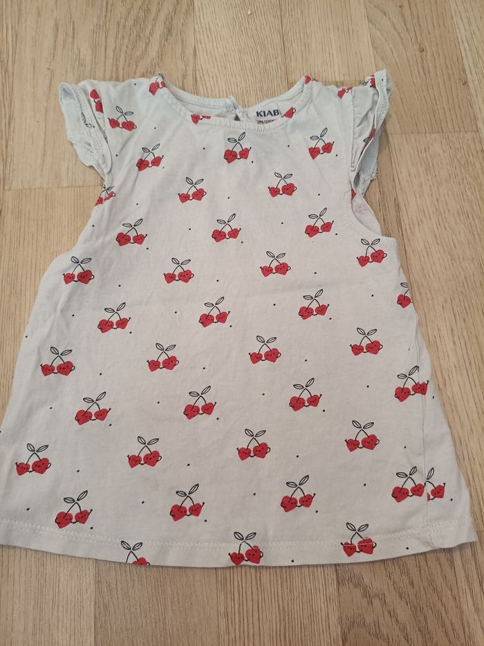 T-shirt fille cerise coeur taille 24 mois