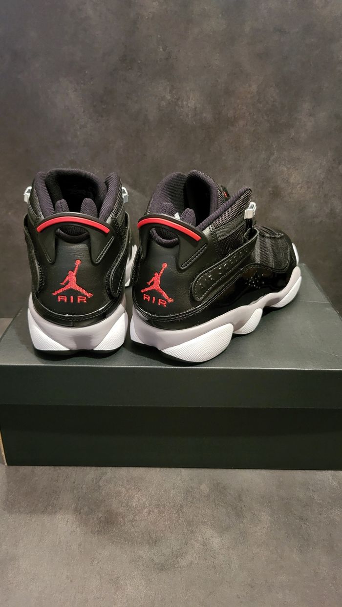 Jordan 6 Rings Black Cement Fire Red White Metallic Silver - Size : 45 🌈 🌈 - photo numéro 5