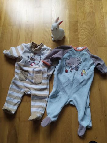 Lot 2 pyjamas velours 3 mois
