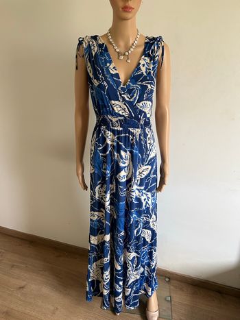 Robe longue bleue et crème neuve Morgan taille 36 (valeur 60€)
