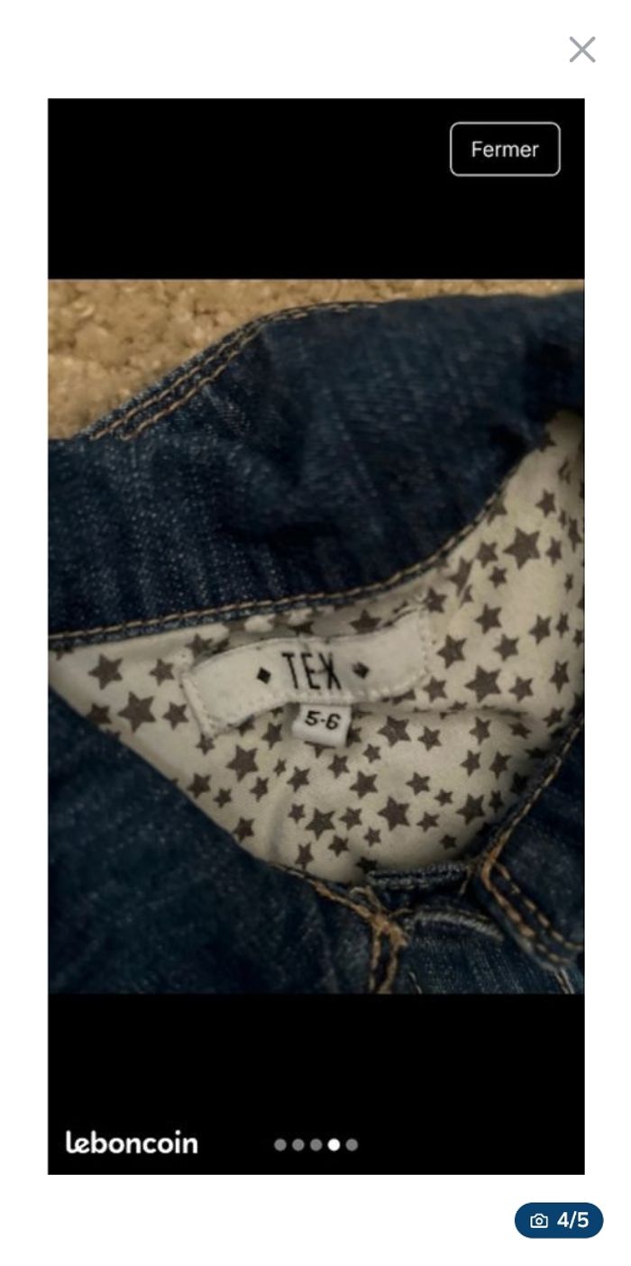 Veste jeans fille 5ans - photo numéro 4