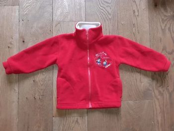 Veste gilet polaire rouge epaisse 18 mois