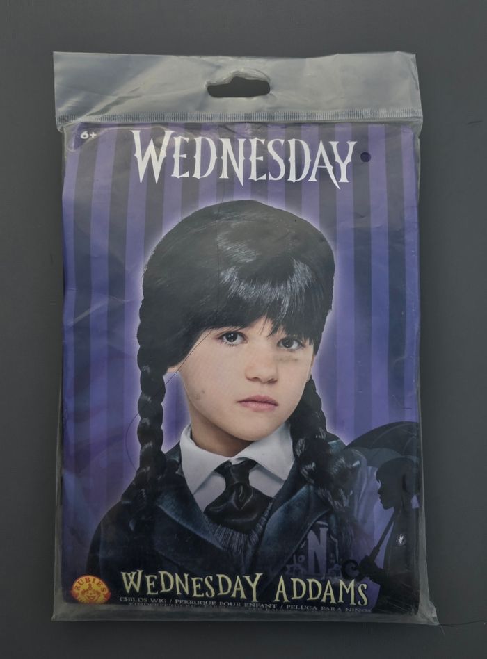Perruque enfant Mercredi Addams 6 ans et + - photo numéro 8