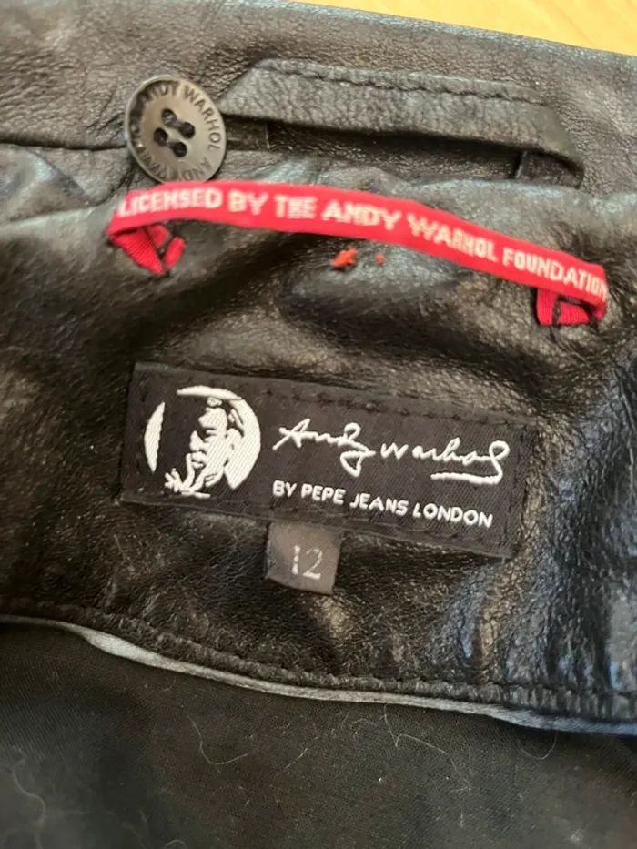 Blouson cuir pépé jean édition spéciale Andy warhol - photo numéro 4
