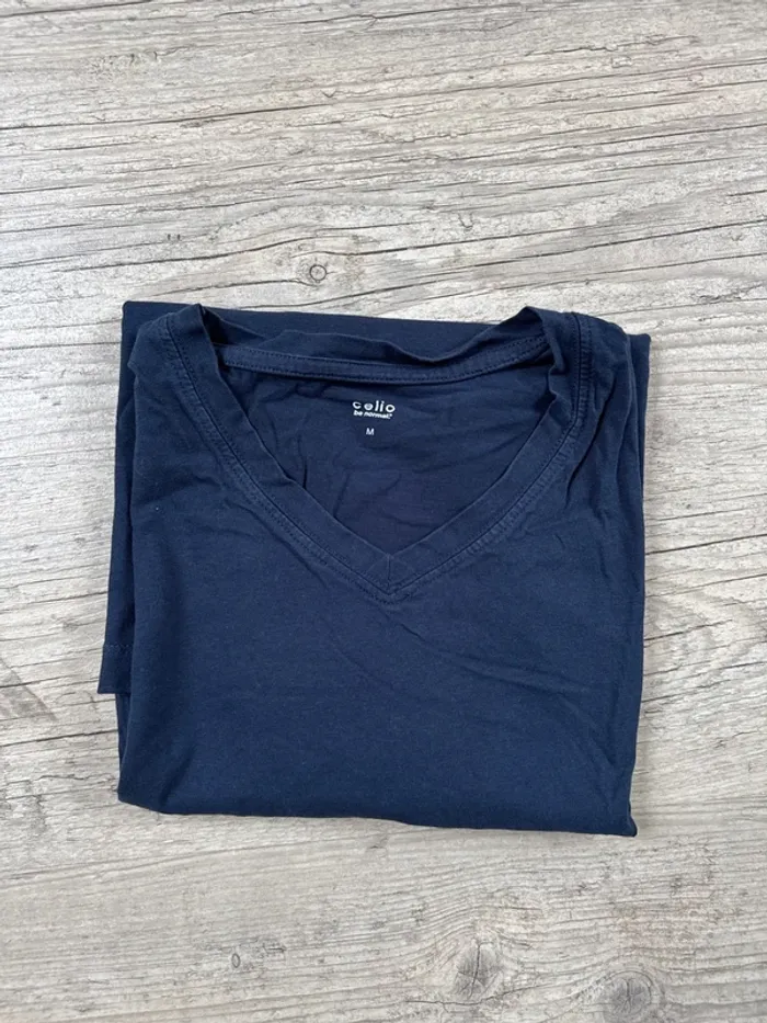 Haut Célio M TBE bleu marine - photo numéro 4