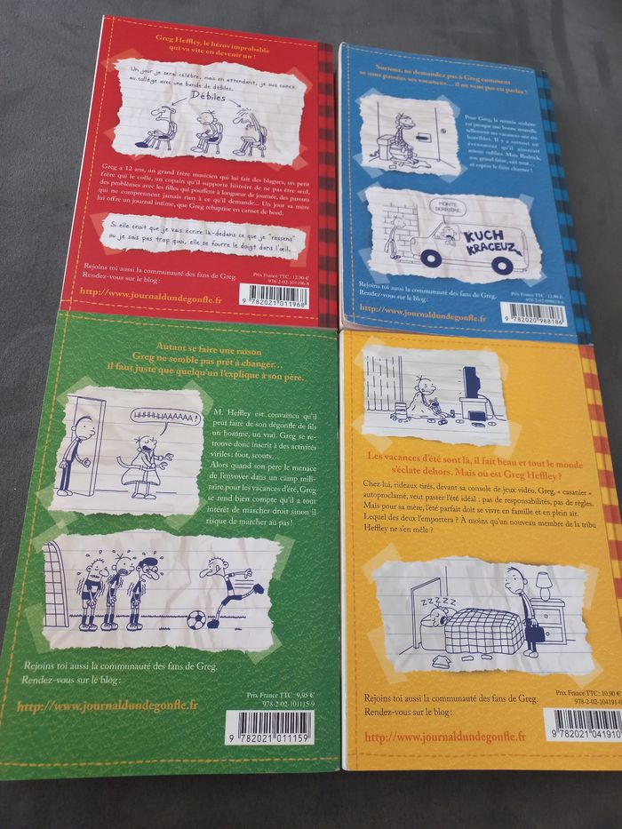 Lot 4 livres journal d'un dégonflé tomeb1 2 3 4 - photo numéro 5