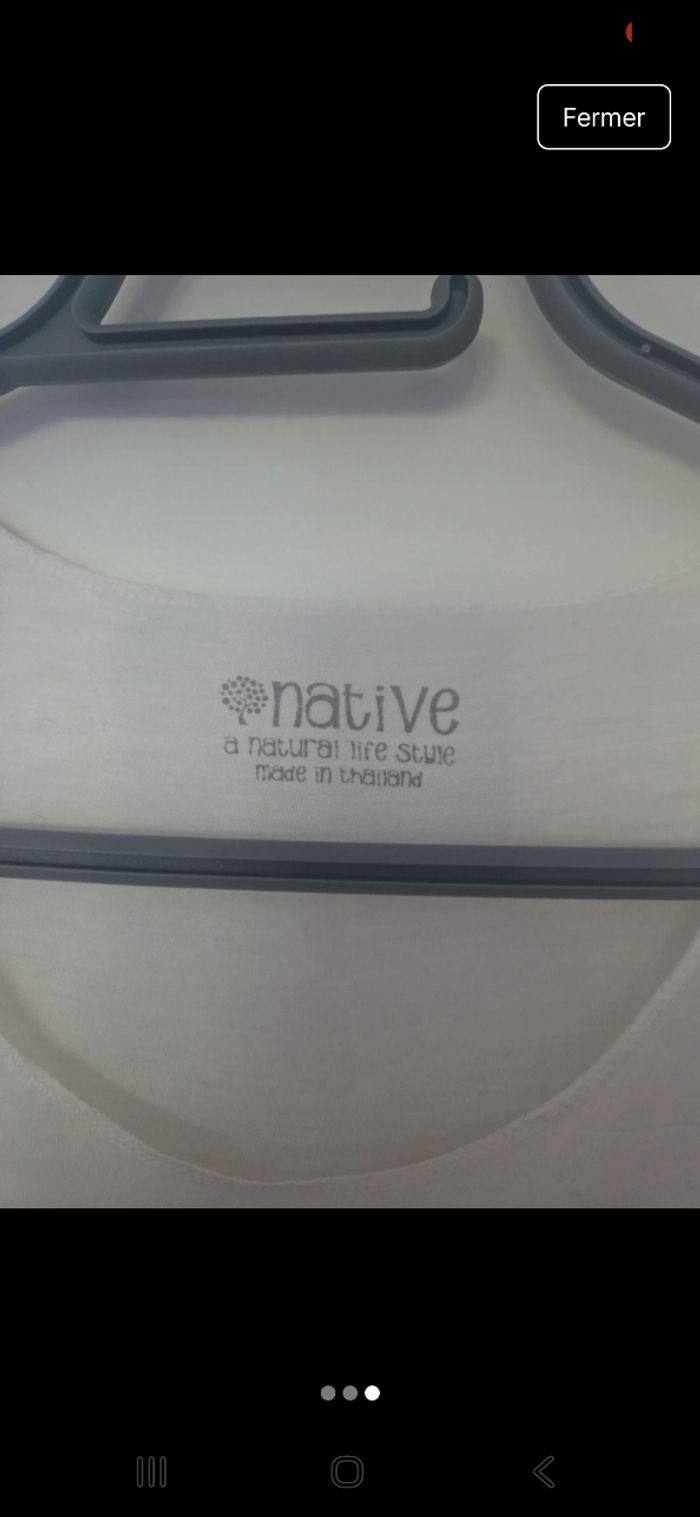 Débardeur blanc avec motif - photo numéro 2