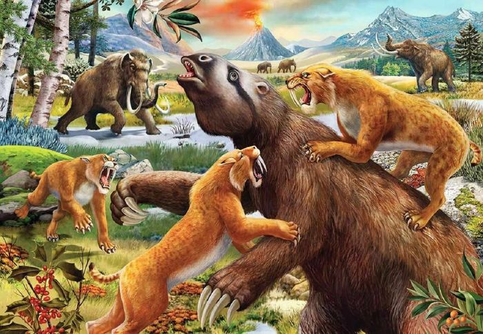 Puzzle MAMOUTH ET DINOSAURES 2x24 pièces  Ravensburger 051793 - photo numéro 2