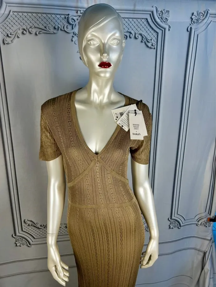 Robe longue maille Ba&sh Bronze T.2 / M neuve - photo numéro 2