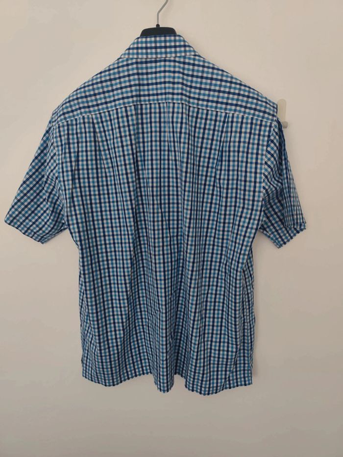 Chemise homme Marks & Spencer à carreaux bleus. Col 42 cm - photo numéro 4