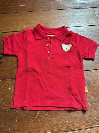 Polo Steiff manches courtes rouge 6 mois