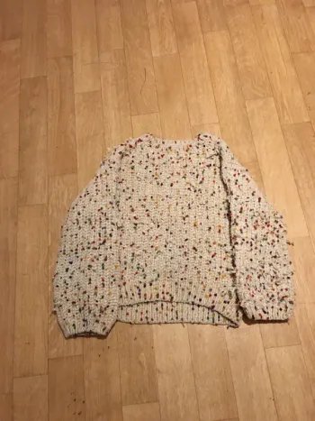 Pull en velours multicolore