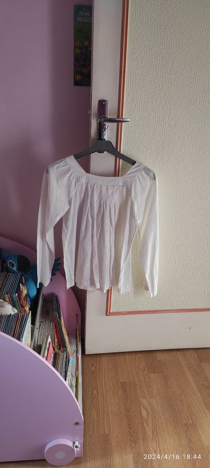 Chemise fille paillettes C.F.K taille 12 ans - photo numéro 3