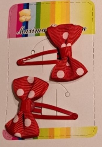 Lot de 2 barrettes fillettes avec des nœuds papillon