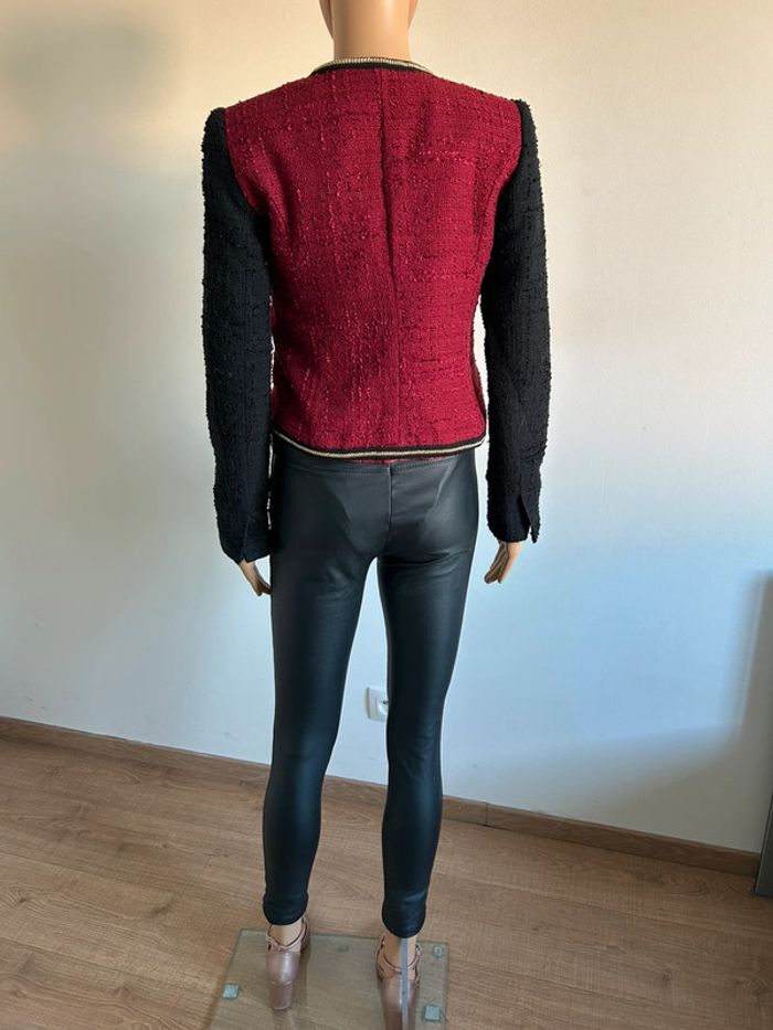 Blazer rouge et noir Mango taille S TBE - photo numéro 12