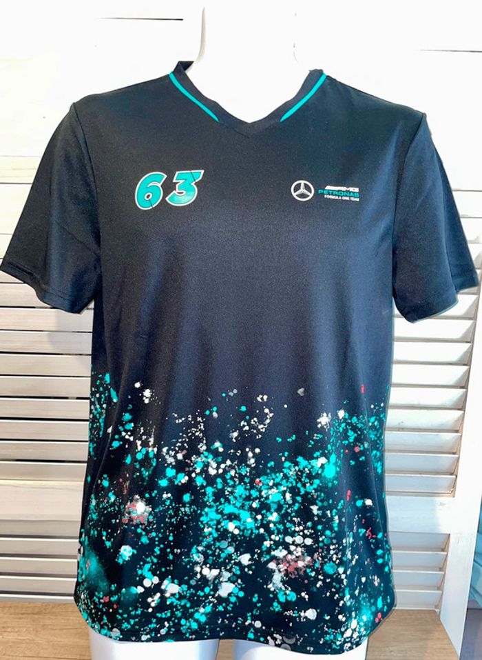 T-shirt Noir et vert Mercedes sponsor tS