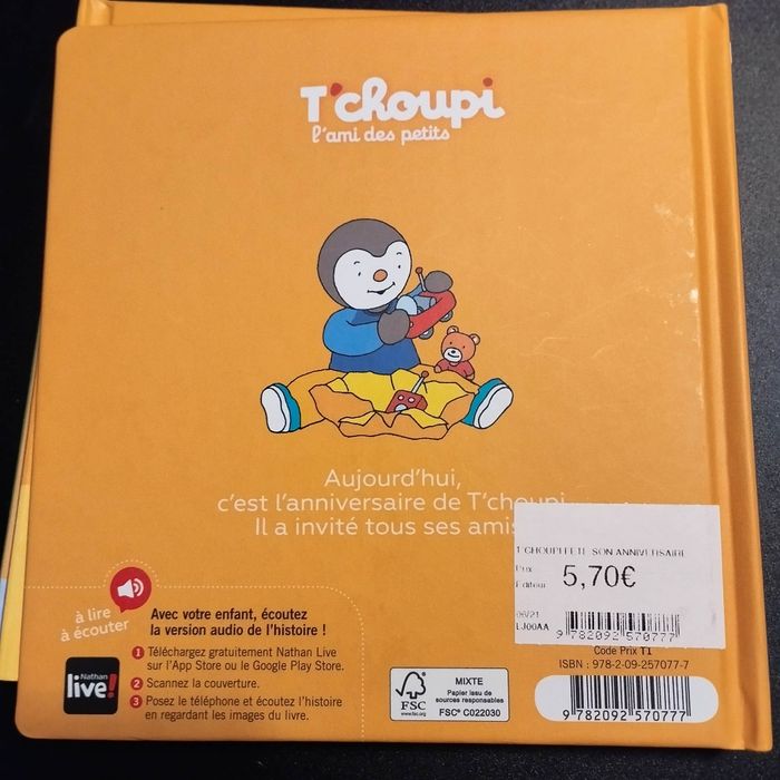 Livre enfant Nathan T'choupi fête son anniversaire - photo numéro 2