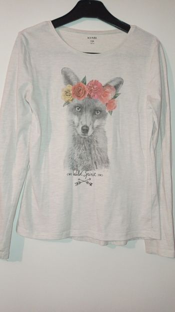 T-shirt fantaisie fille loup, KIABI, taille 10 ans