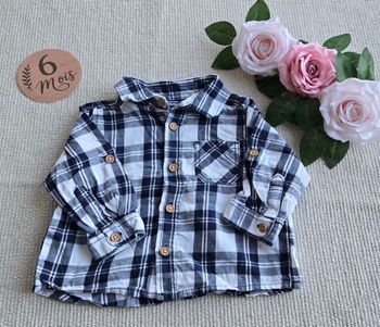 Chemise a carreaux 6 mois In Extenso très bon état 