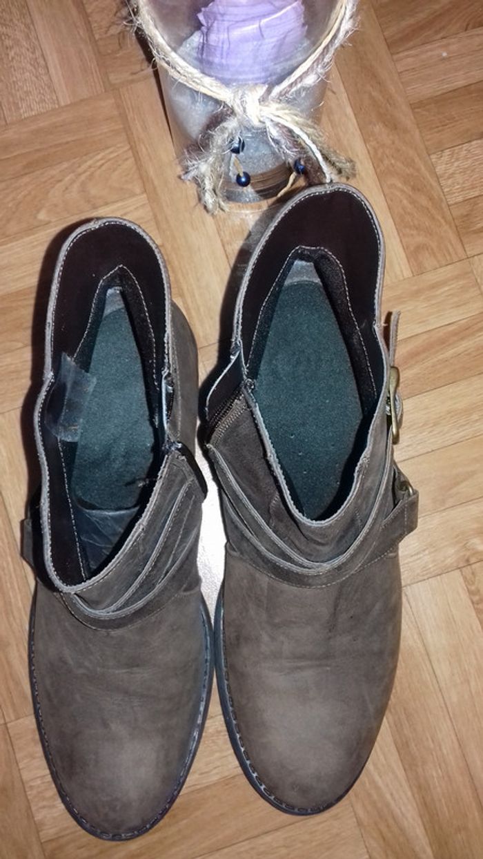 Bottines marron mat - photo numéro 5