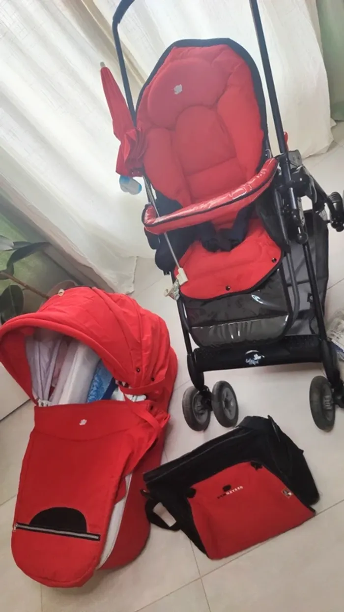 Poussette et Nacelle / Bébé Confort / rouge - photo numéro 2