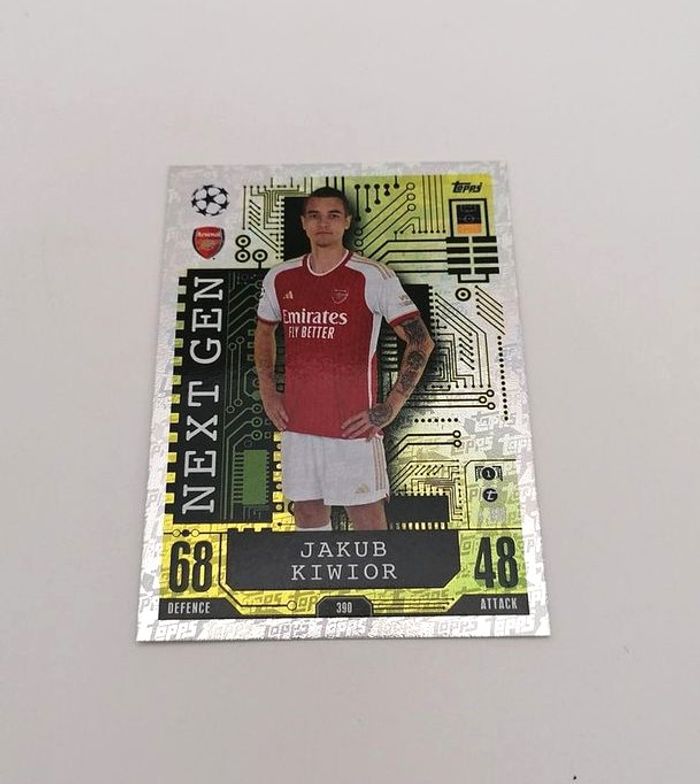 Carte Match Attax 2023-24 NEXT GEN Jakub Kiwior n°390 ARSENAL FC. - photo numéro 3
