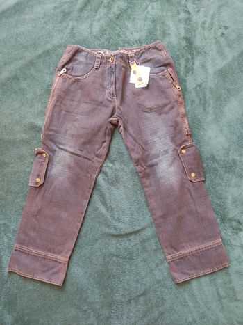 Pantacourt femme jean effet rouillé Roberto Cavalli M Neuf avec étiquette