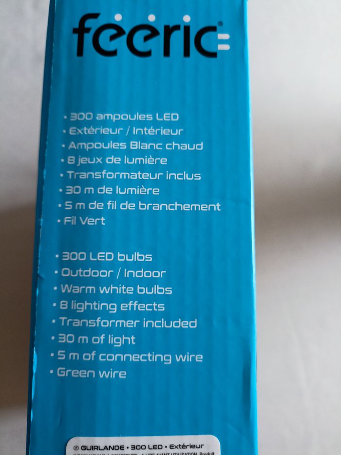 Guirlande Lumineuse LED féeRIC - 30m, 300 LED, Blanc Chaud - IntérieurExtérieur & Minuteur - photo numéro 6