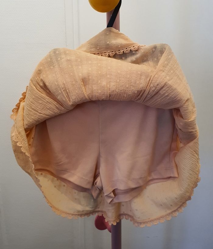 Jupe-short à étages 6 ans abricot - photo numéro 2