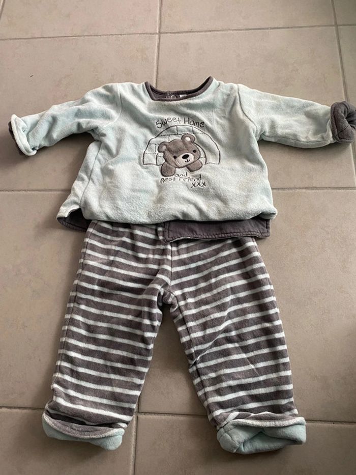 Pyjama deux pièces chaud hiver 9 mois unisexe garçon ou fille