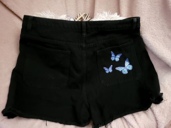 Short en jean noir - photo numéro 3