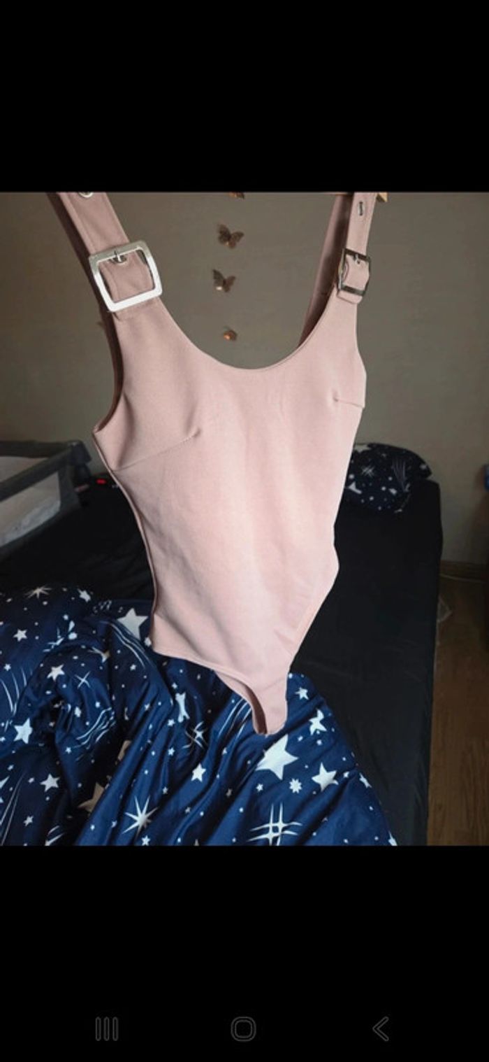 🌺 Body vieux rose neuf femme taille M qualité italienne - photo numéro 3