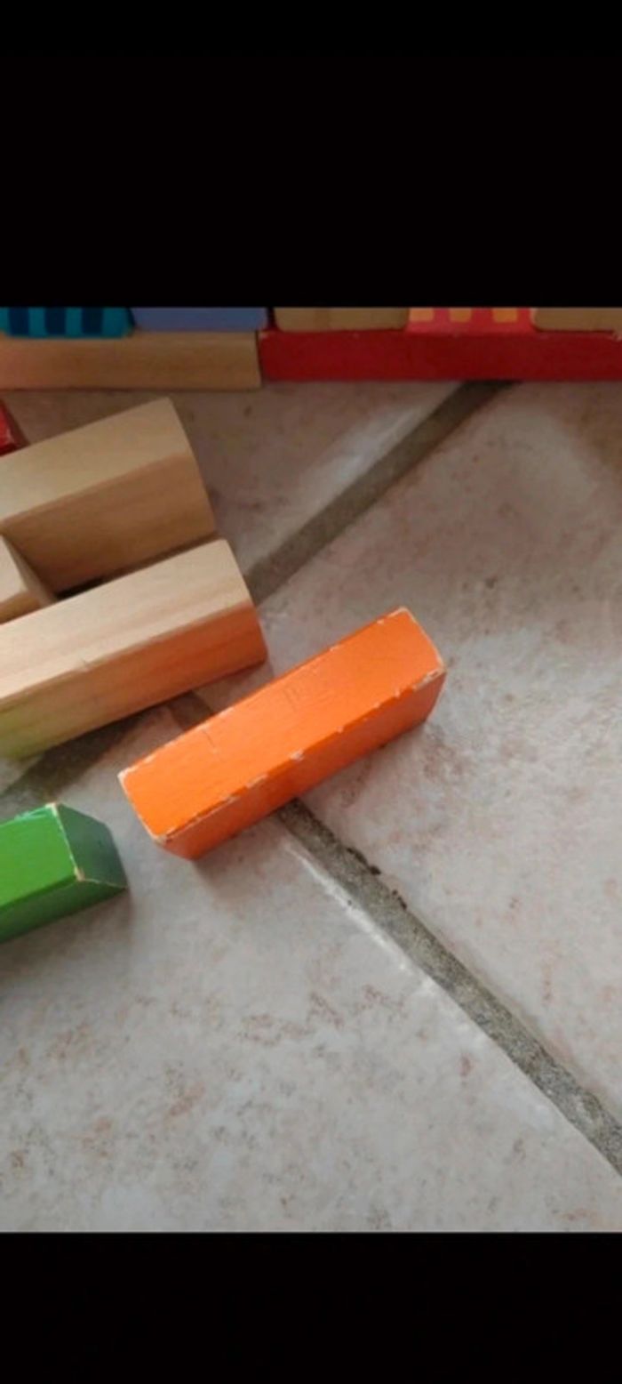 💙Bloc de construction en bois avec sacoche - photo numéro 2