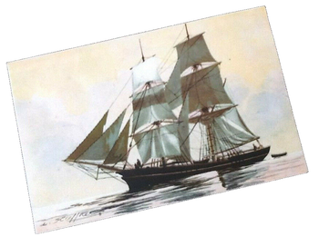 Carte postale ancienne  Illustrateur Léon Haffner (1881-1992) Brick voilier à deux mats  Collection