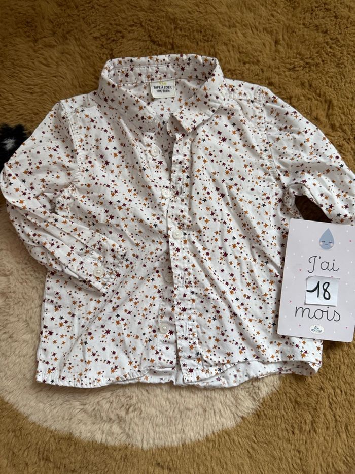 Chemise blanche étoiles Tape À L’œil t.18m