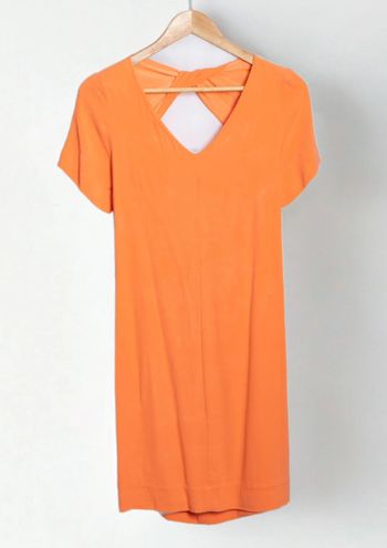 Robe Sandro orange corail – dos nu croisé Taille 36