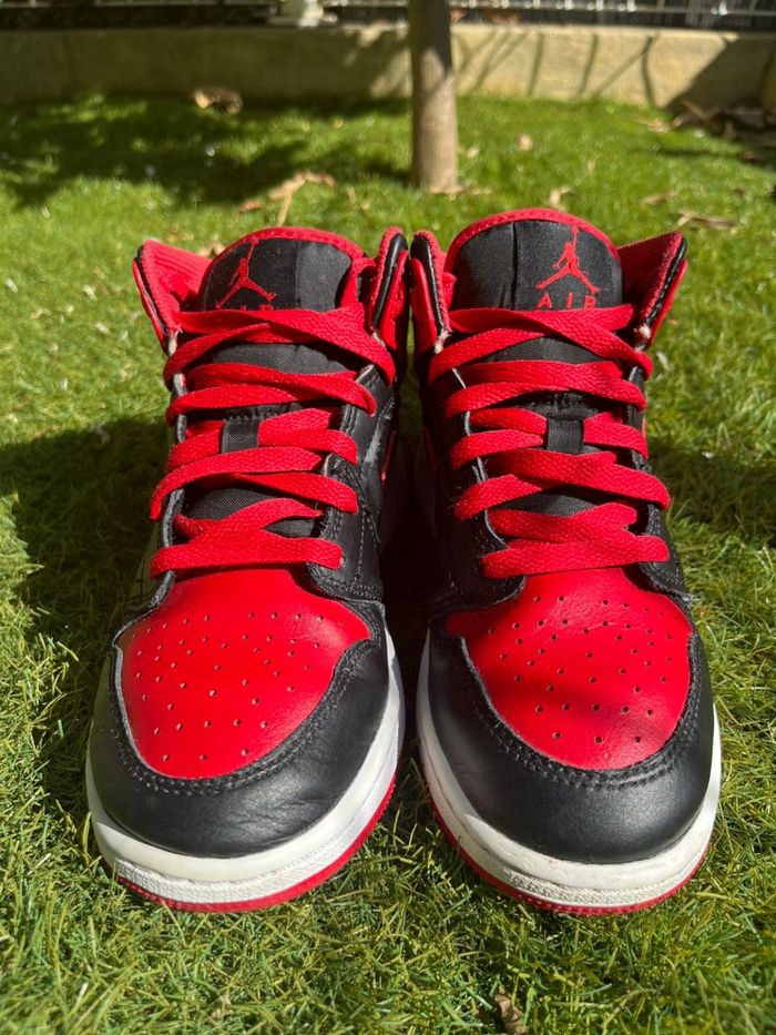Nike Air Jordan Mid  rouge et noir - Taille 36 - photo numéro 2