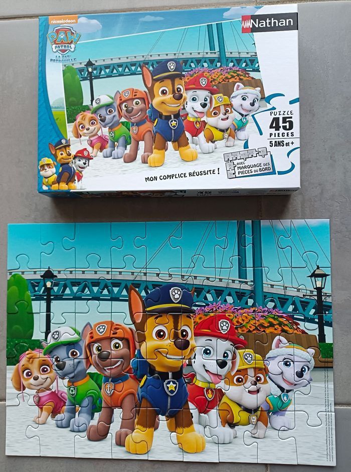 Lot de 3 puzzles Pat'patrouille, Franklin et licorne de Nathan en 30 et 45 pièces - photo numéro 9