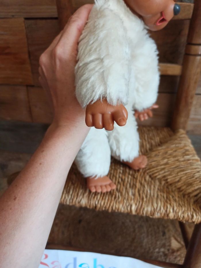 Peluche singe tiemi kiki blanc tbe vintage - photo numéro 6