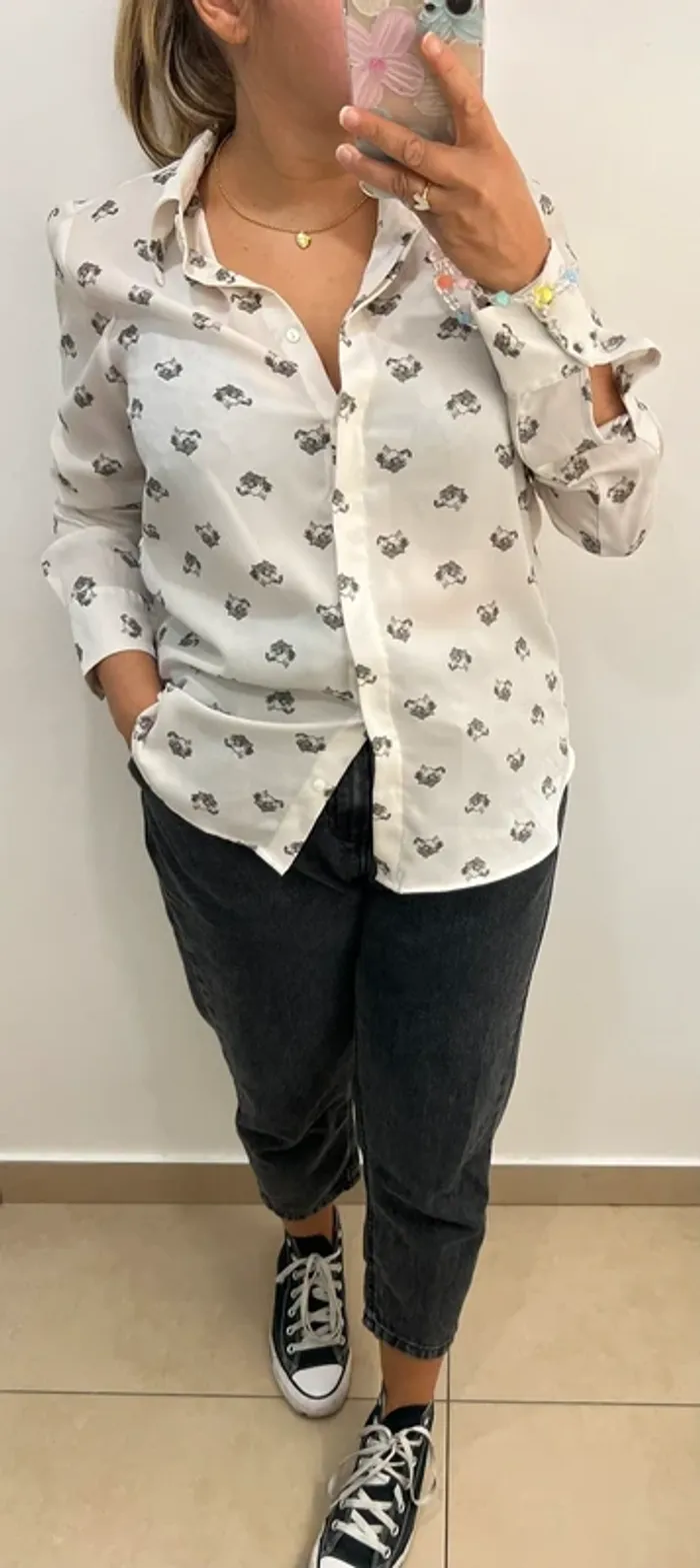 Chemise Zara Satinée - photo numéro 4