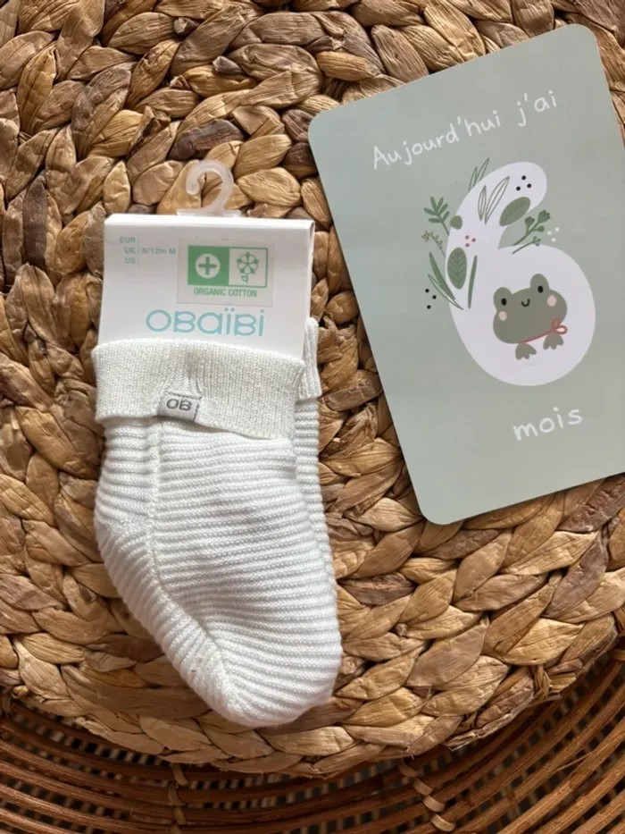 Chaussons, chaussettes Okaïdi, en taille 6-12 mois neuf