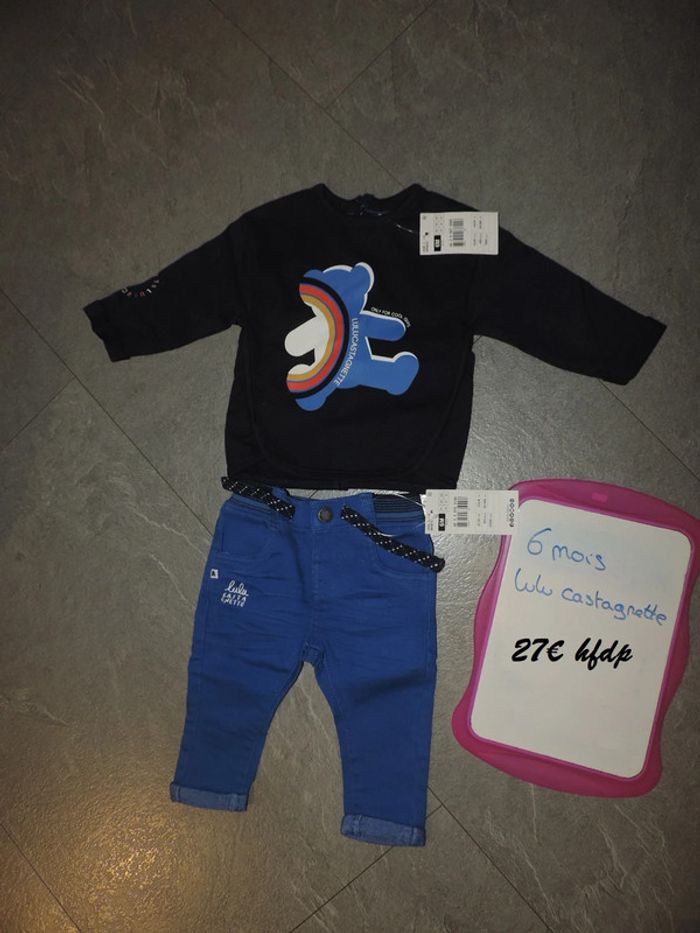 ensemble lulu castagnette taille 6 mois neuf