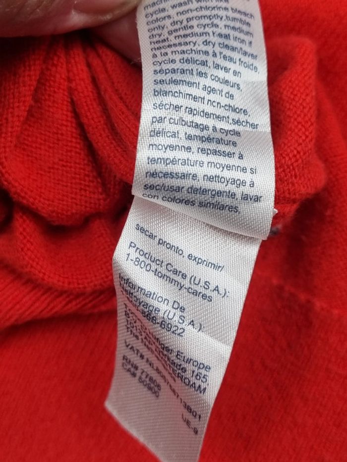 Pull léger manches courtes Tommy Hilfiger – Taille M Femme (mesures en photos) - photo numéro 11