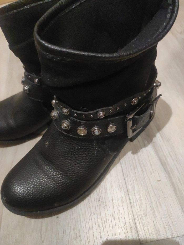 Bottines simili cuir état satisfaisant 35 - photo numéro 4