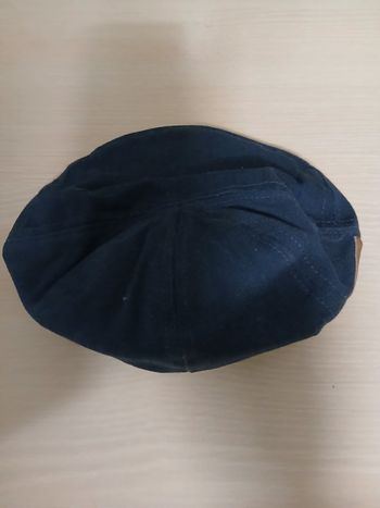Beret bebe en coton bleu marine taille 9/12 mois tour de tete  44,5cm