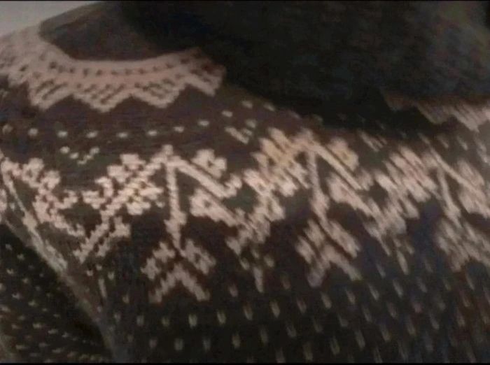 Robe hiver Etam noire et marron imprimé scandinave taille S / taille 36 - photo numéro 3